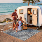 Pauwer Waterproof Outdoor Rug 6x9, Reversible Plastic Straw Patio Camping Rug - Image 8