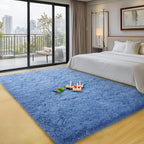 qulint Blue Rug for Living Room 5x7, Large Fluffy 5x7 Area Rug for Bedroom Soft - Image 7