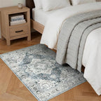 Lessymo 2 x 3 Runner Rug, Machine Washable Entryway Rugs Boho Faux Wool Low - Image 2