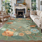 Lahome Floral 9x12 Area Rugs for Living Room Bedroom, Soft Washable Rugs 9x12 by Lahome