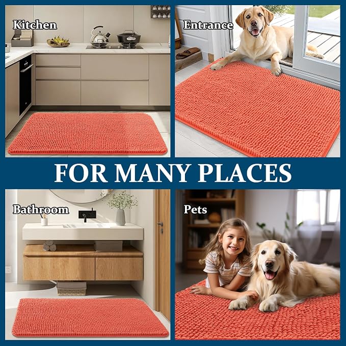 OLANLY Dog Door Mat for Muddy Paws 70x32, Absorbs Moisture and Dirt, Absorbent - Image 8