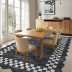 GarveeHome 4x6 Area Rug Small Washable Living Room Rug Scalloped Rug - Image 2