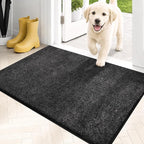 PURRUGS Dirt Trapping Door Mat 20" x 31.5", Non-Slip Machine Washable Entryway by PURRUGS