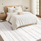 Nakagishi 6x8 Area Rugs Living Room: Washable Boho Large Neutral Soft Farmhouse - Image 4