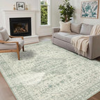 Rugxara 5X7 Washable Area Rug for Living Room, Vintage Large Boho Rugs for - Image 3