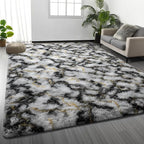 Deerhoo Large Shag Area Rugs 6 x 9, Tie-Dyed Plush Fuzzy Rugs by Deerhoo