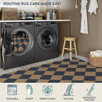 Lahome Colette Checkered Easy Jute Entryway Rug, 3x5 Washable Area Rugs - Image 4