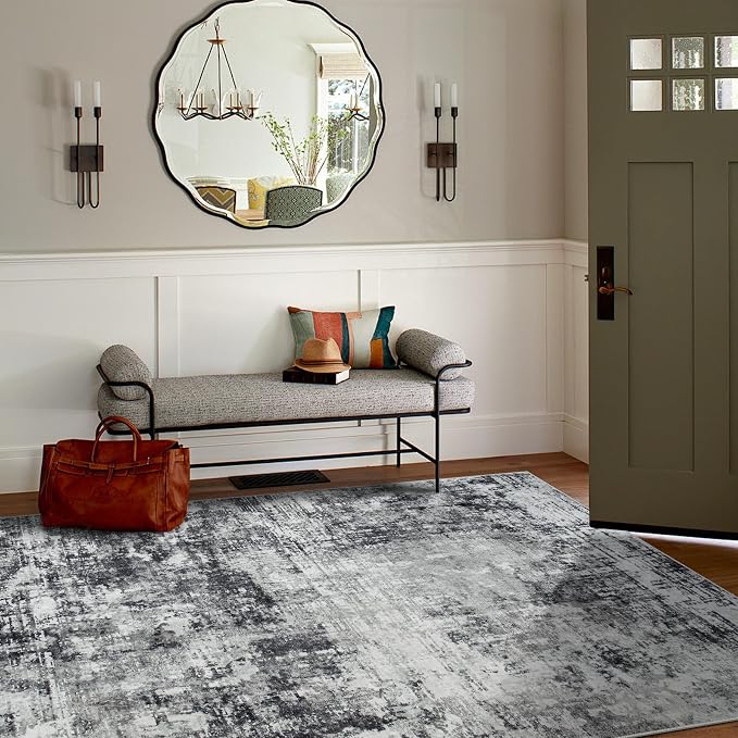 6x9 Area Rugs for Living Room Rug Washable: Modern Rug for Dining Room Bedroom - Image 3