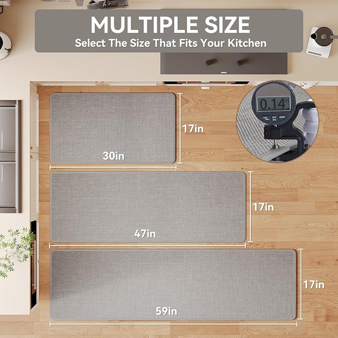 YDKGL Kitchen Mats for Floor, Super Absorbent Kitchen Rugs Non Slip Washable - Image 2