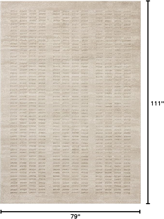 Loloi Amber Lewis Monty Collection MOT-03 Ivory/Beige 6'-7" x 9'-3", .50" Pile - Image 2