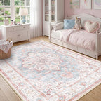 CAPALOCA Machine Washable Rugs Nursery Rug 6x9 Cute Girl Non Slip Low Pile - Image 3