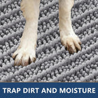 Smiry Dog Door Mat for Muddy Paws 47x17, Absorbent Dirt Trapper, Non-Slip - Image 4