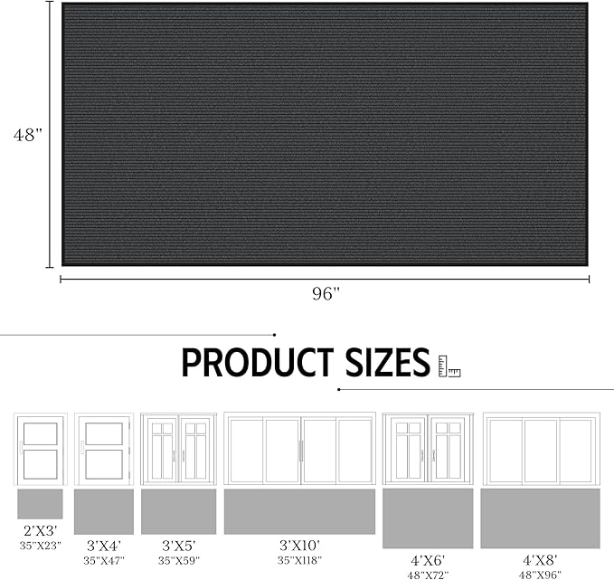 Large Commercial Door Mat, Low Profile Easy Clean Welcome Mat Indoor Outdoor - Image 2