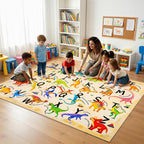 6x9 ABC Classroom Rug for Kids Playroom, Alphabet Rug - Image 3
