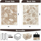 Pauwer Waterproof Outdoor Rug 8x10, Reversible Plastic Straw Patio Camping Rug - Image 2
