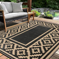Outdoor Patio Plastic Straw Rug by Kalafun