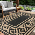 Outdoor Patio Plastic Straw Rug by Kalafun