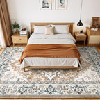 Lessymo Area Rugs 10 x 14 for Living Room, Machine Washable Area Rugs Boho Faux - Image 2