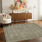 Rugxara 3x5 Rug for Entryway Bedroom, 3x5 Washable Area Rug, Vintage Retro Boho - Image 3