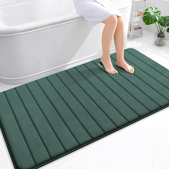 OLANLY Memory Foam Bath Mat 59x35, Super Soft Absorbent Bathroom Rugs, Quick Dry by OLANLY