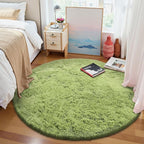 OLANLY Grass Green Round Rugs for Bedroom - Image 9