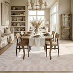 GarveeHome Beige Checkered Rug 5×7 Area Rugs - Image 4