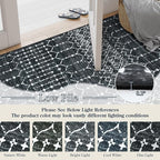Lahome Moroccan Black 9x12 Rug for Living Room, Washable Non-Slip Ultra-Thin - Image 3