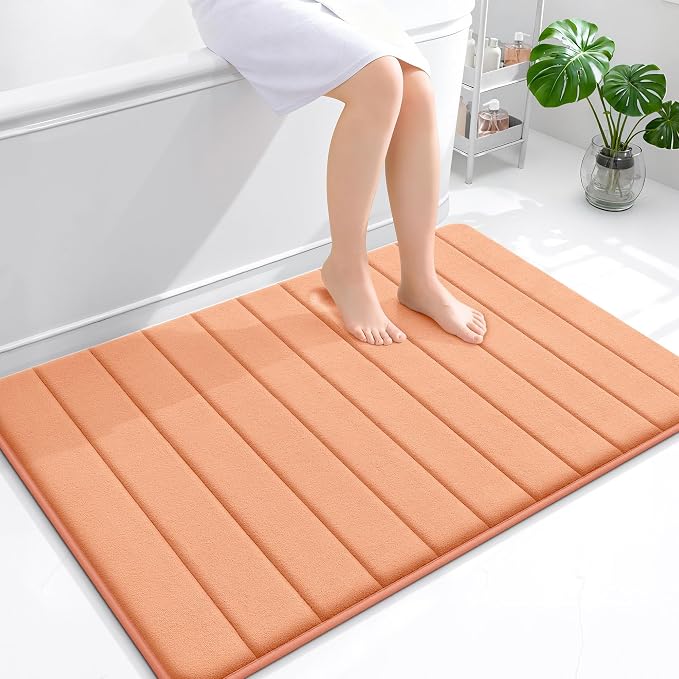 OLANLY Memory Foam Bath Mat 44x32, Super Soft Absorbent Bathroom Rugs, Quick Dry by OLANLY