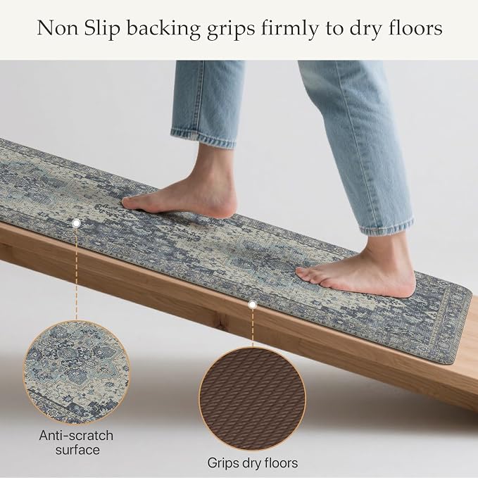 GENIMO Kitchen Mats for Floor, Washable Anti Fatigue Mat for Cushioned - Image 4