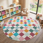 jinchan Macy 8ft Kids Round Rug by JINCHAN