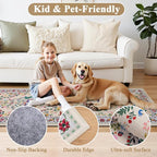 HEBE Washable Hallway Runner Rug 2'x 6' Non Slip Kitchen Rugs Runner, Low Pile - Image 3