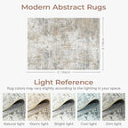 3x5 Area Rug Non-Slip, Machine Washable Soft Low Pile Small Rugs - Image 2