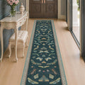 Hazo Haus 2x10 Hallway Runner Rug, Washable Foldable Green Boho Carpet by HazoHaus