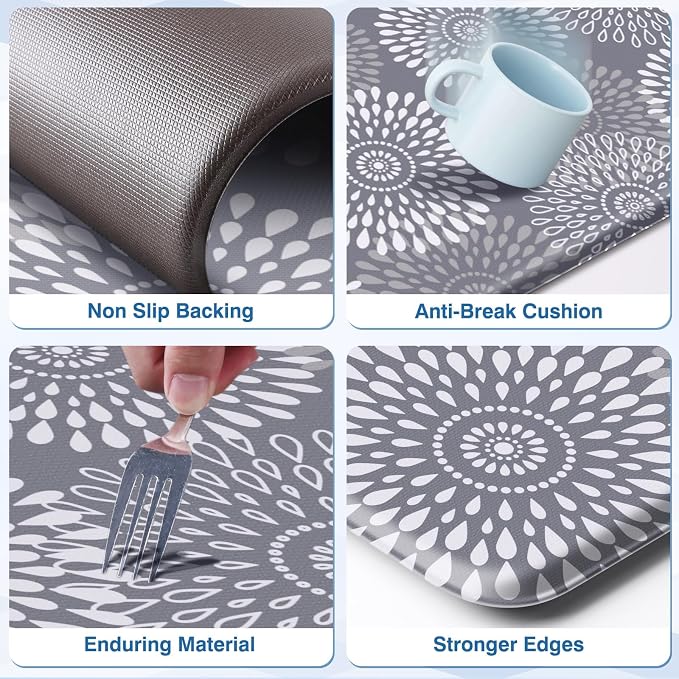LuxStep Kitchen Mats for Floor, Cushioned Rug Anti-Fatigue Mats for Kitchen - Image 5