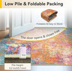RELEANY Washable Area Rugs 2'x10' Non-Slip Modern Abstract Soft - Image 8
