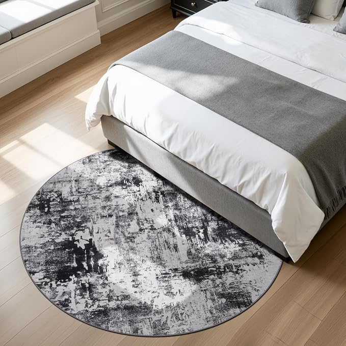 Rugflix Round Area Rugs 6Ft for Living Room, Washable Circle Rug - Image 3