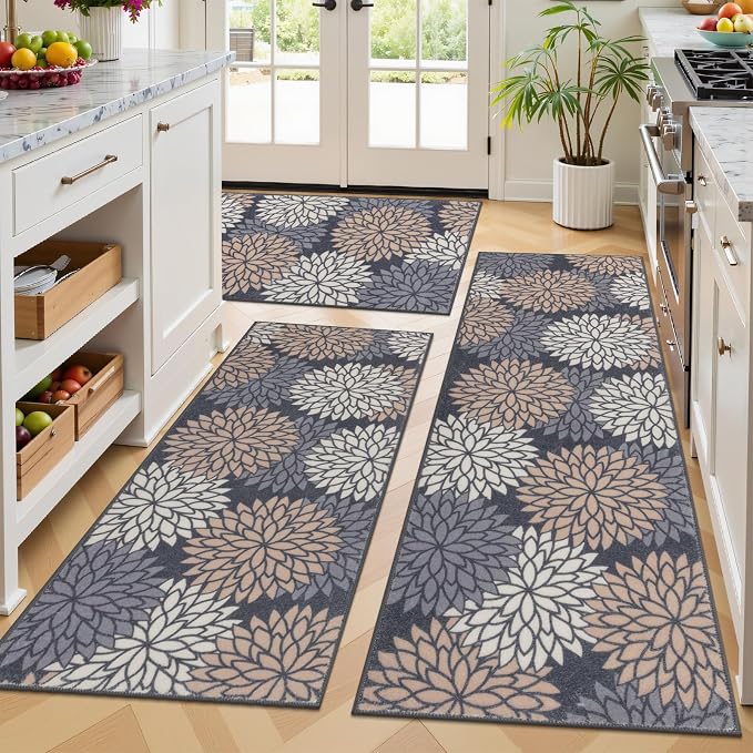 Ileading Boho Kitchen Rugs Sets 3 Piece by Ileading