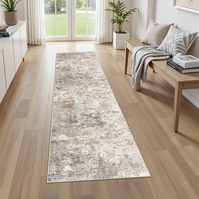 UERMEI 2x8 Washable Runner Rug for Hallway, Non Slip Low Pile Kitchen Carpet by UERMEI
