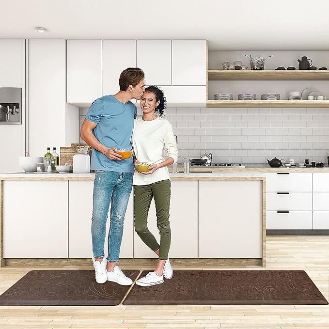 KMAT 2PCS Kitchen Mat Cushioned Anti-Fatigue Floor Mat, Waterproof Non-Slip - Image 6