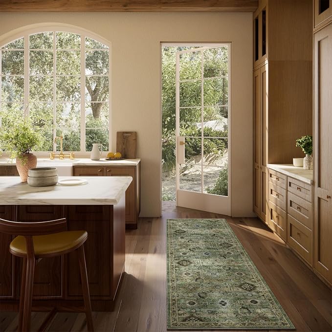 Washable Runners for Hallways Kitchen Rugs: 2'6"x8' Runner Rug Stain Resistant - Image 7