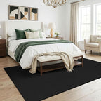 KOZYFLY Black Washable 5x7 Living Room Rug, Non Slip Woven Area Rugs, Braided - Image 8