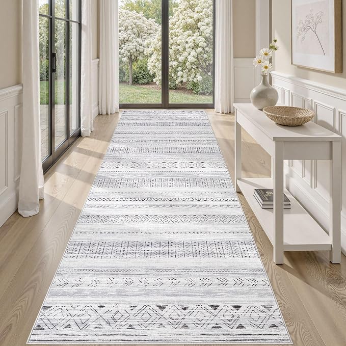 cotiled Hallway 3x12 Runner Rugs: Washable Boho Rugs by COTILED