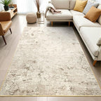 Toneed Abstract Area Rug Modern Washable Rug Soft Non Slip Rug Low Pile - Image 3