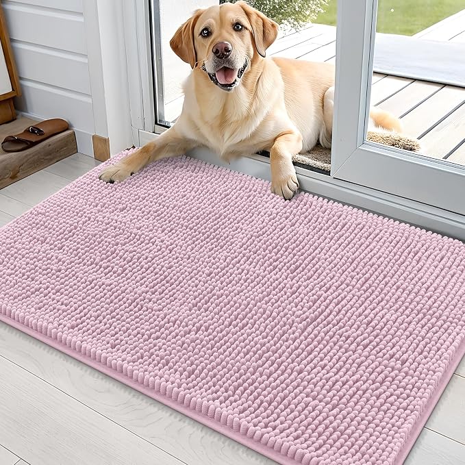 OLANLY Dog Door Mat for Muddy Paws 36x24, Absorbs Moisture and Dirt, Absorbent by OLANLY