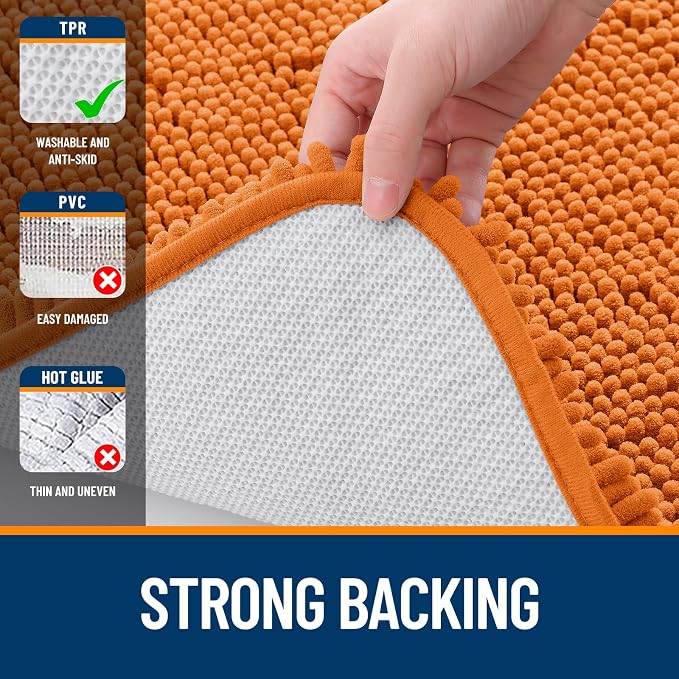 OLANLY Large Bathroom Rugs 40x24, Extra Soft Absorbent Chenille Bath Rugs - Image 6