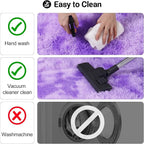 qulint Purple Rugs for Bedroom, Soft Fluffy 3x5 Nursery Rug Shag Fuzzy Small - Image 4