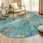RELEANY Washable Area Rugs 8ft Non-Slip Modern Abstract Soft - Image 2