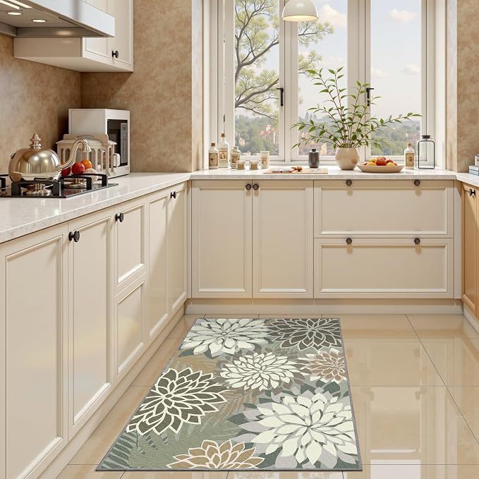 Arenarug 2x3 Washable Small Rug Tropical Botanical Modern Floral Indoor - Image 2