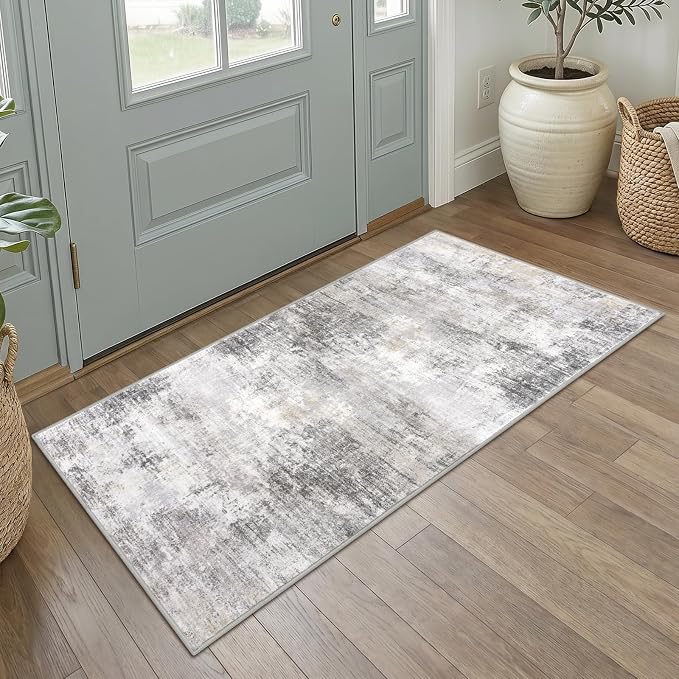 IOHOUZE Abstract Runner Rug 2x4 Ft Entryway Rugs Washable Door Mat Indoor by iOhouze