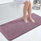 OLANLY Bathroom Runner Rugs 47x20, Soft Absorbent Chenille Bath Rugs, Rubber by OLANLY